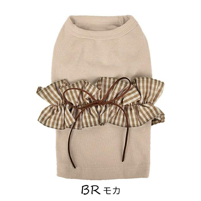 新作 犬服 フリル タンクトップ かわいい おしゃれ 女の子 伸縮