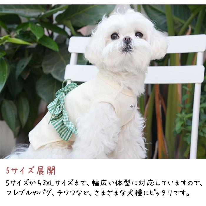 新作 犬服 フリル タンクトップ かわいい おしゃれ 女の子 伸縮性 通気