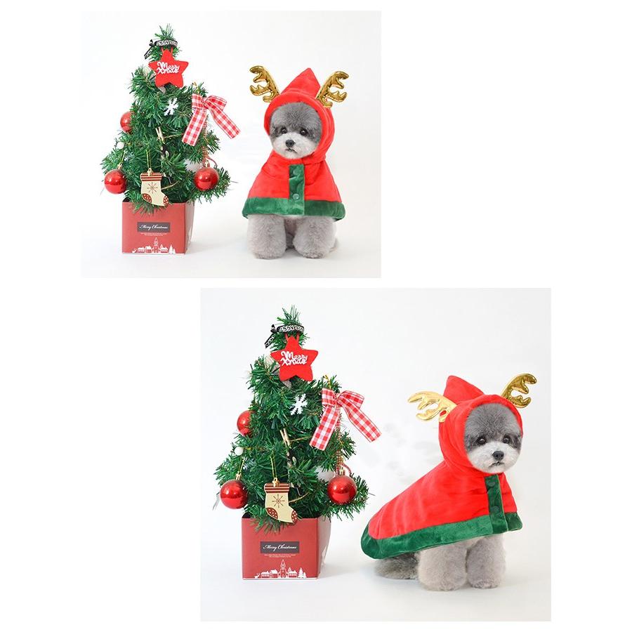 新作 クリスマス ポンチョ フリース 犬服 コスチューム コスプレ X-mas