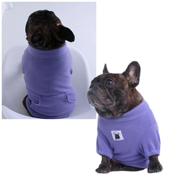 犬服 フリース Tシャツ フレンチブルドッグ パジャマ 部屋着 極暖