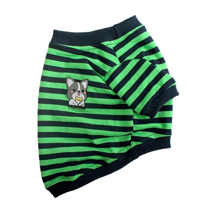 ボーダー Tシャツ 犬 犬服 フレンチブルドッグ 秋 冬 中型犬 小型犬