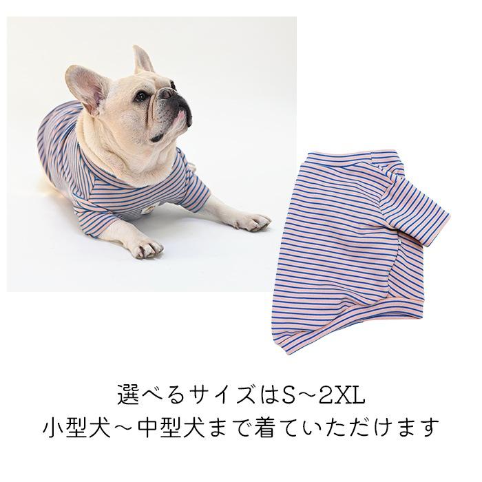 新色追加 ふんわり 起毛素材 ボーダー Tシャツ 犬 犬服 モックネック