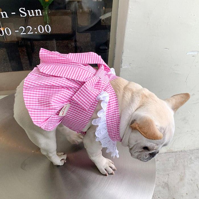 新作 ワンピース 犬服 春 夏 フレンチブルドッグ トイプードル 服 中型