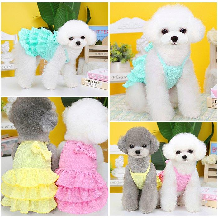 【BONNIE ＆CO.】犬服　ドレス 　Sサイズ 　ピンク フリル CanNana 犬 服 犬の服 春服 スゥイートハートワンピース レース