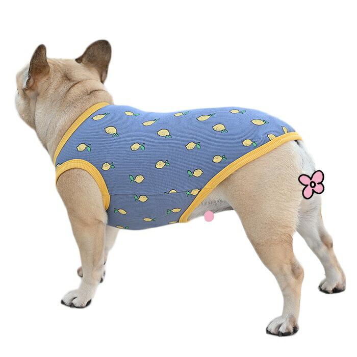 犬服 夏 レモン タンクトップ 春 フレンチブルドッグ パグ 中型犬 小型