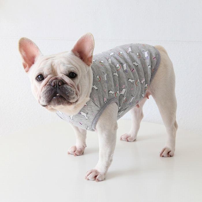フレンチブルドック犬 服 タンクトップ パグ ドッグウェア 春 夏 秋