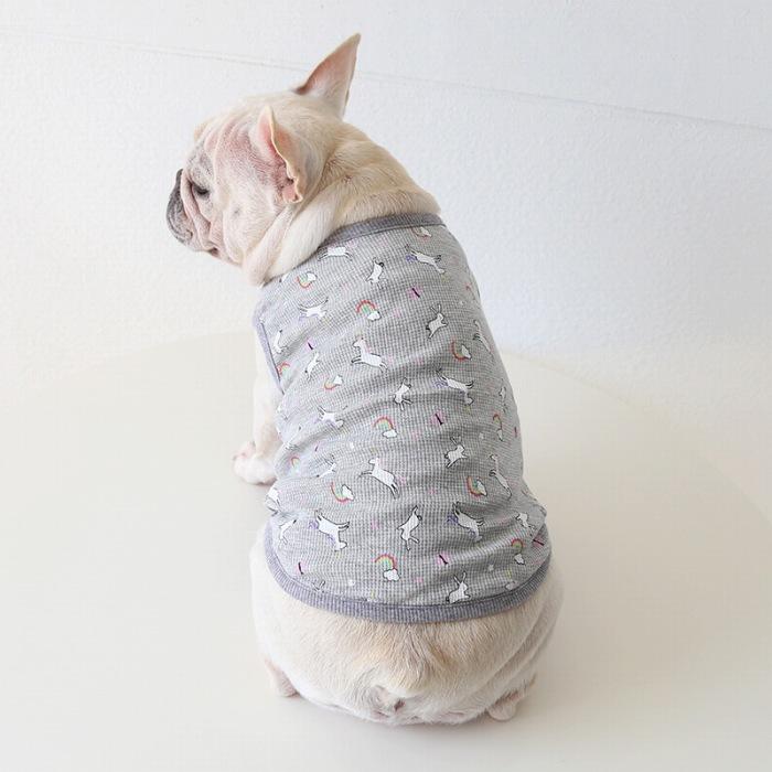 フレンチブルドック犬 服 タンクトップ パグ ドッグウェア 春 夏 秋