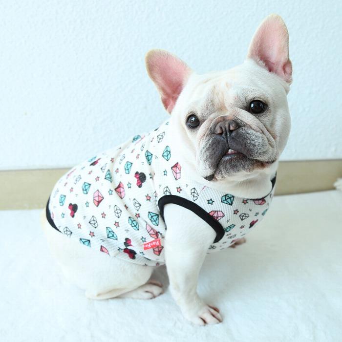 フレンチブルドック犬 服 タンクトップ パグ ドッグウェア 春 夏 秋