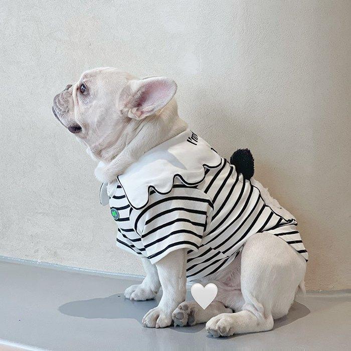 犬 フレンチブルドッグ 服 秋 冬 中型犬 小型犬 可愛い パンダ 白黒 襟
