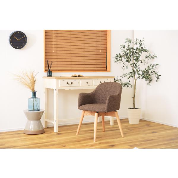 東谷 カラメリ 回転式チェア W50×D55×H73×SH43 ブルー/ブラウン/グレー