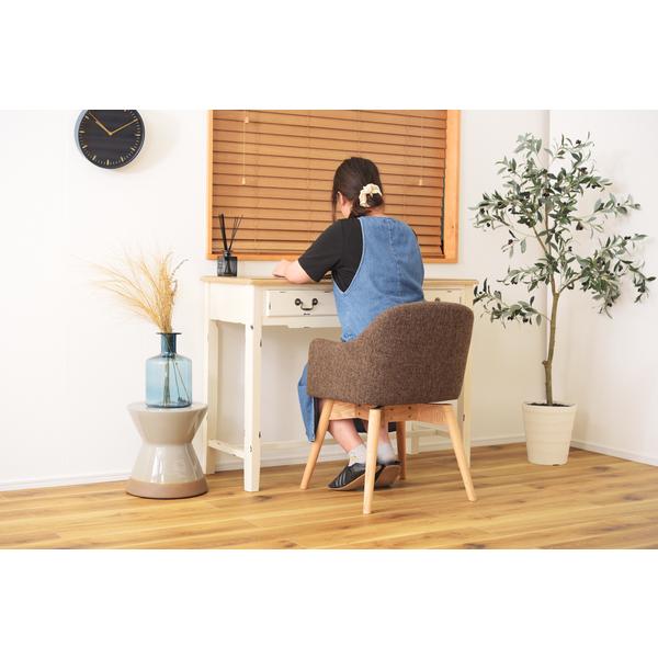 東谷 カラメリ 回転式チェア W50×D55×H73×SH43 ブルー/ブラウン/グレー