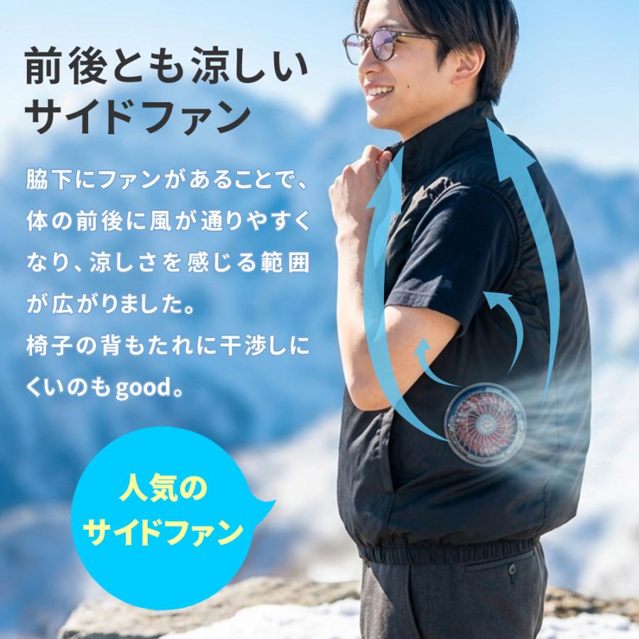 空調冷風ウェア（ベスト）・フルセット（30V） KW-ALL24-VE : BESTWEAR