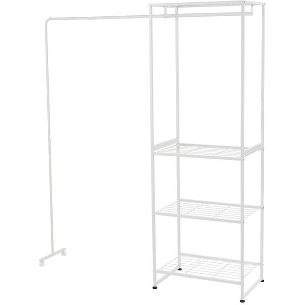 東谷 ハンガーラック ホワイト W67.5-152×D40×H180.5 組立式 MIP-66WH
