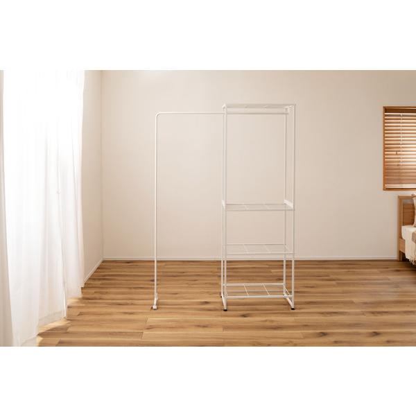 東谷 ハンガーラック ホワイト W67.5-152×D40×H180.5 組立式 MIP-66WH