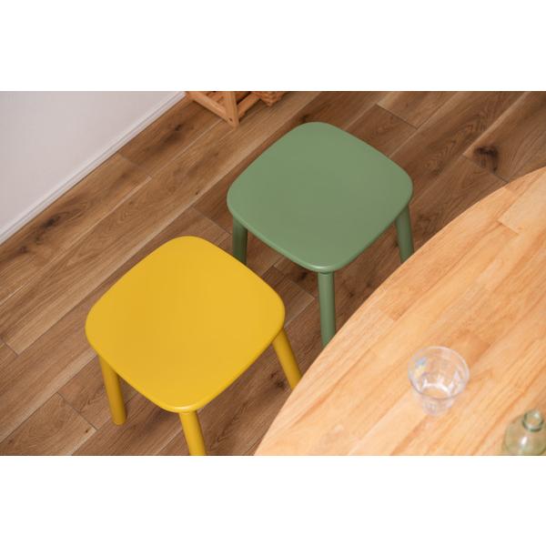 東谷 スツール イエロー W34.8×D34.8×H45 完成品 PC-107YE : BESTWEAR