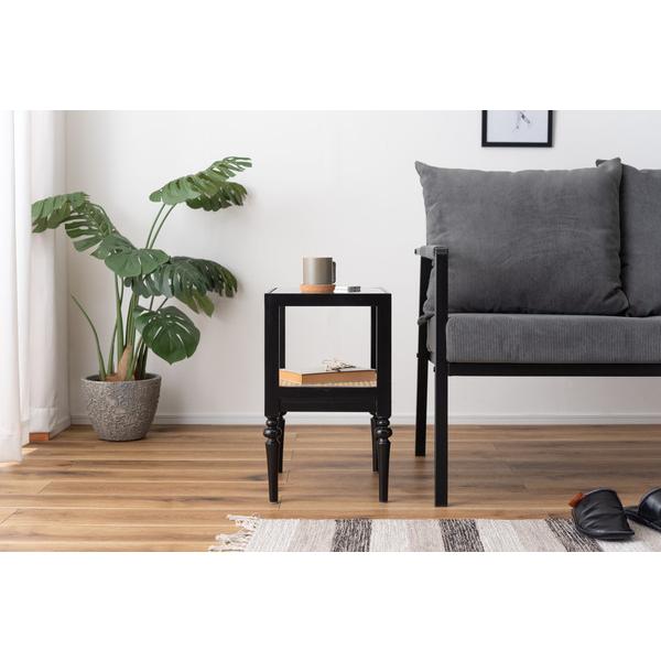 サイドテーブル　サイドボード　ブラック 東谷 サイドテーブル ブラック W40×D30×H50 完成品 PM-511BK