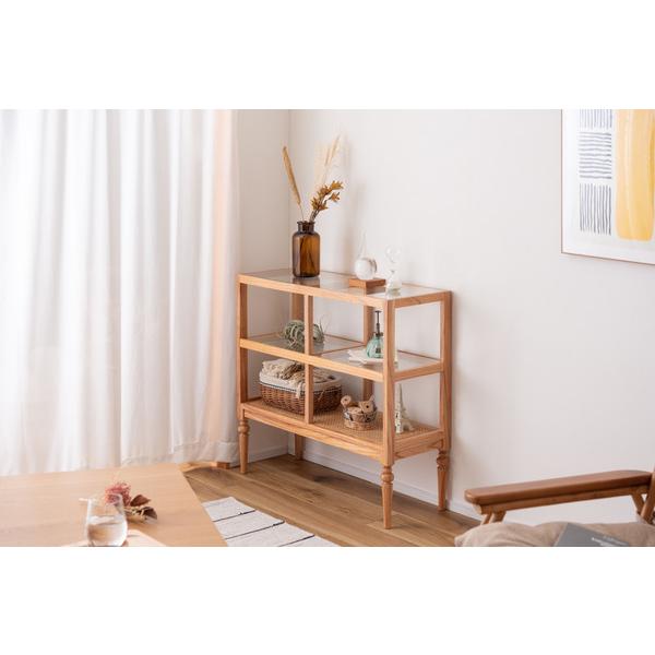 東谷 オープンシェルフ ナチュラル W80×D30×H75 完成品 PM-513NA