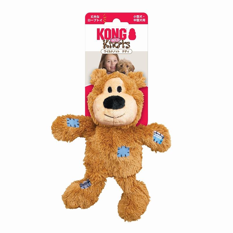 犬のおもちゃ　KONG ワイルドノットテディ　フルーツボーン　リッチェル　中型犬 スペクトラムブランズジャパン］KONG コング ワイルドノット テディ M