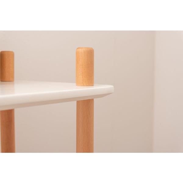 東谷 ラック4段 ホワイト W80×D30×H120 ねじ込み式 PT-977WH