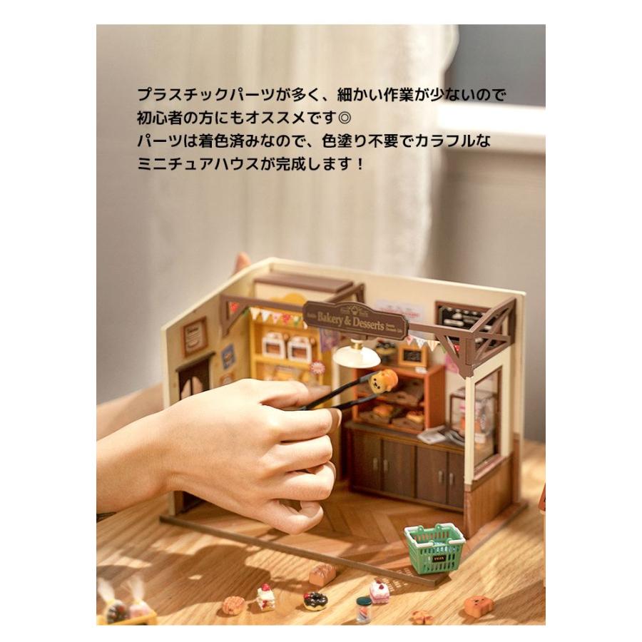DIY ミニチュアハウス 夕方のパン屋 森のベーカリー 日本語版 ドールハウス Rolife ROBOTIME 塗装済み 簡単 組み立て式 RBT-DG161｜bluedays｜05