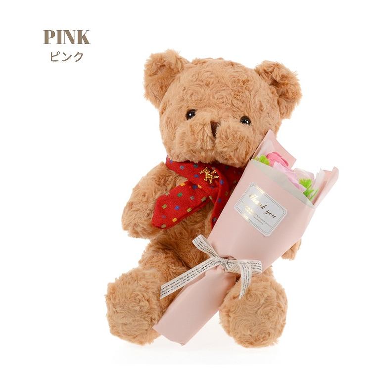 ソープフラワー くま テディベア プレゼント 花 ぬいぐるみ パブロベア