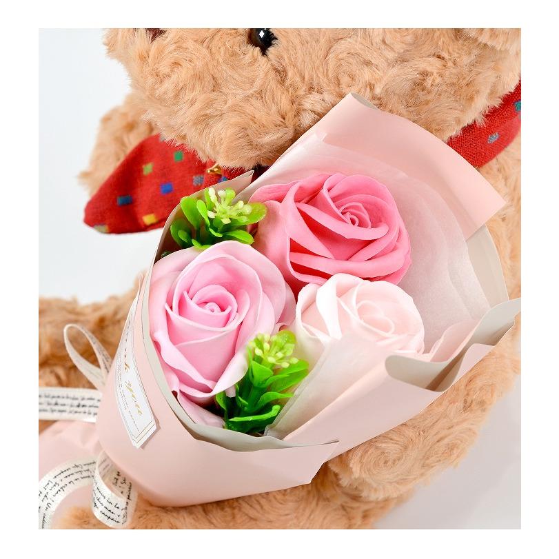 ソープフラワー くま テディベア プレゼント 花 ぬいぐるみ パブロベア