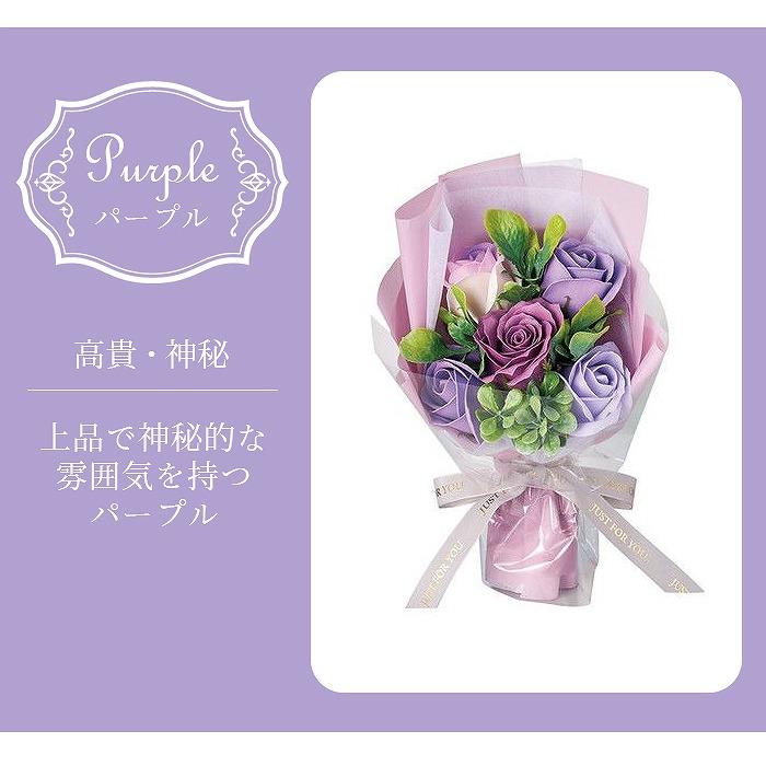 ソープフラワー プレゼント 花 ブーケ 花束 5色 クリアボックス付き