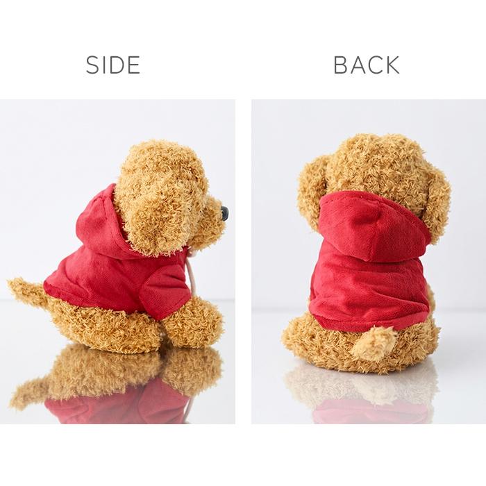 ソープフラワー プレゼント 花 3輪ブーケドッグ 犬 ぬいぐるみ