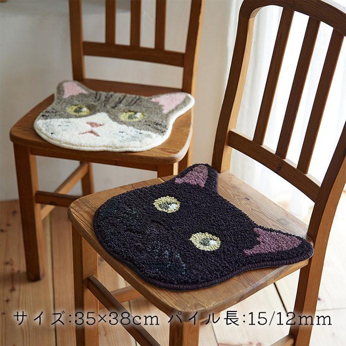 スミノエ ネコ チェアパッド チェアマット 猫 ふわふわ 猫柄 猫雑貨