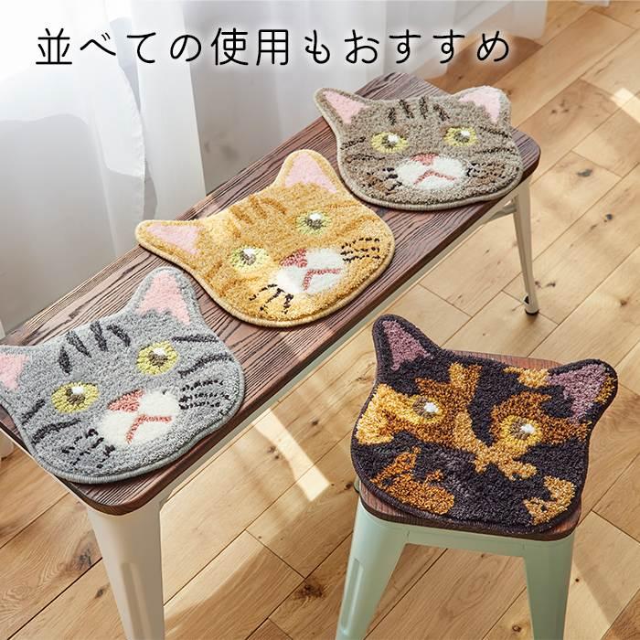 うんたねこ クッション マット スミノエ ネコ チェアパッド チェアマット 猫 ふわふわ 猫柄 猫雑貨