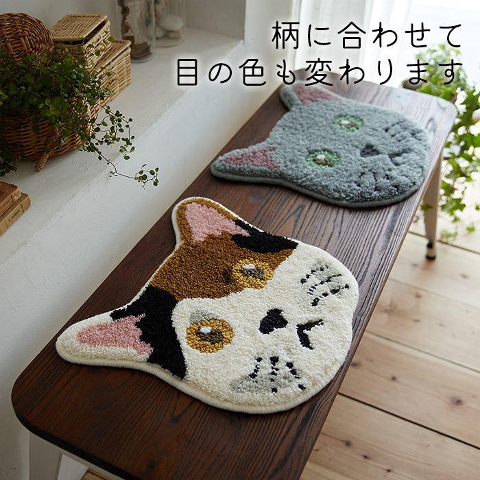 スミノエ ネコ チェアパッド チェアマット 猫 ふわふわ 猫柄 猫雑貨