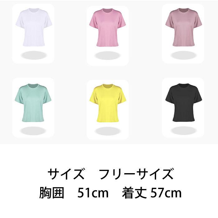 スポーツ tシャツ レディース 速乾 ヨガウェア 体型カバー くすみ