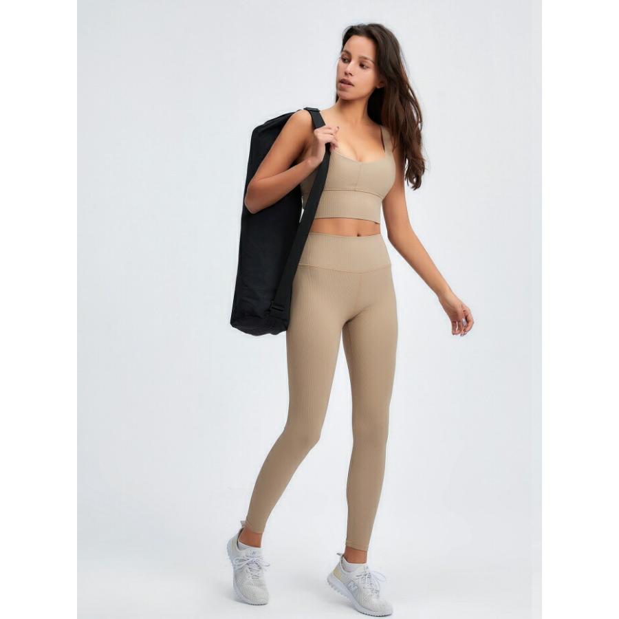 ヨガウェア7点セット　M〜Lサイズ相当 スポーツウェア セット レディース スポーツブラ 7分丈パンツ