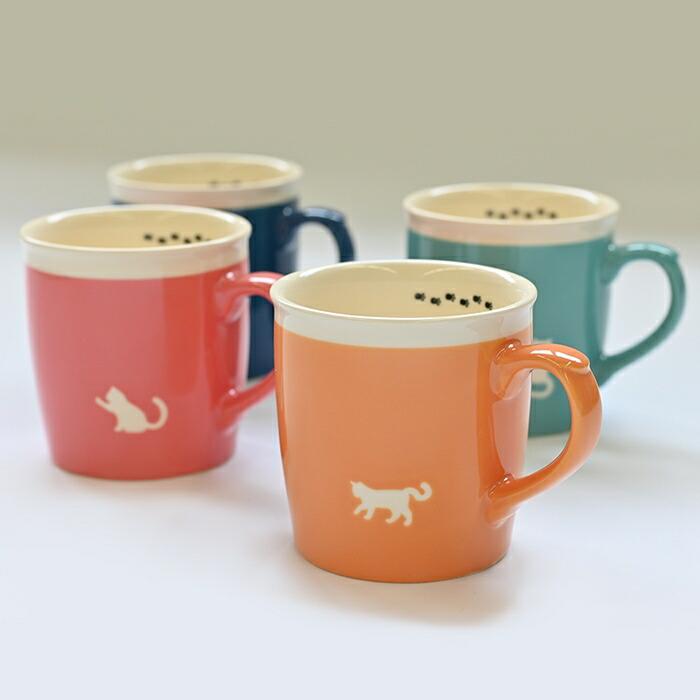 猫 ねこ マグカップ 日本製 美濃焼 猫柄 マグ 陶器 大きめ 大きい
