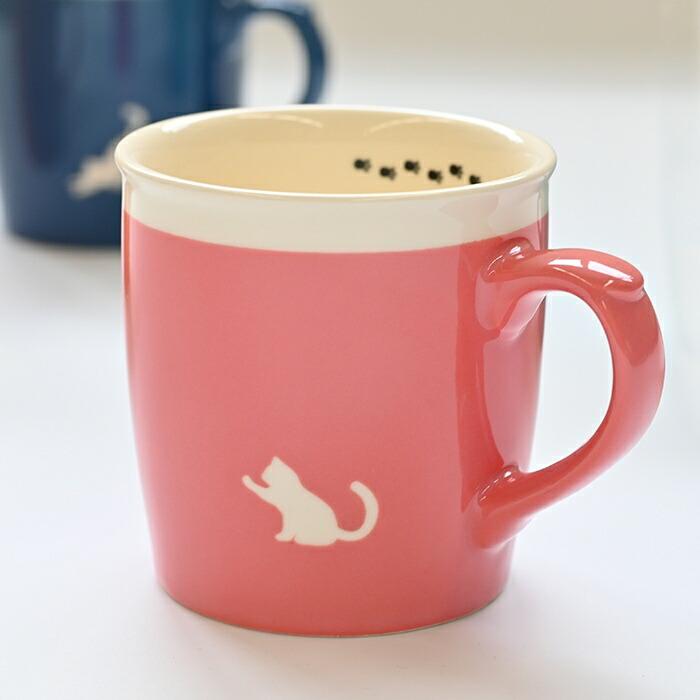 猫 ねこ マグカップ 日本製 美濃焼 猫柄 マグ 陶器 大きめ 大きい