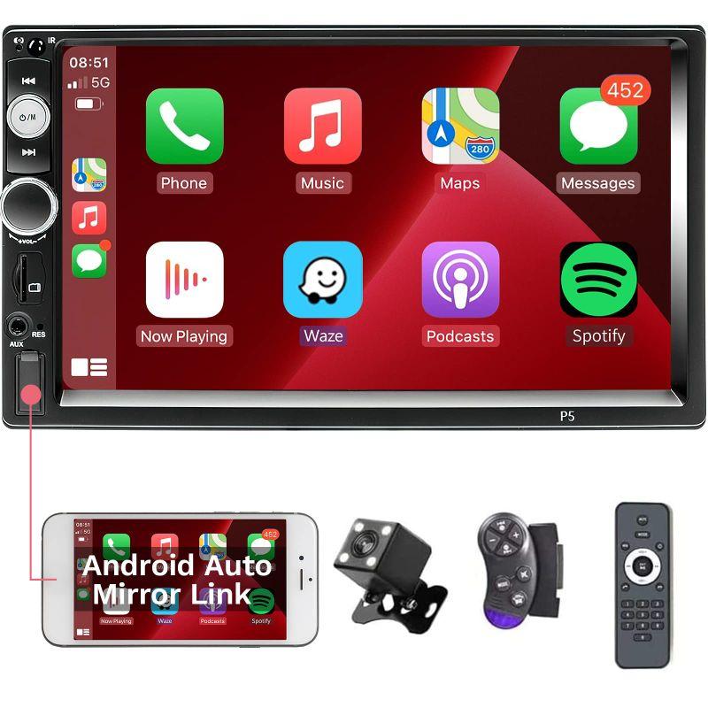 車のオーディオ ダブルディンのBluetoothカーラジオ。 7" HD のタッチ画面車のステレオ アンドロイドの自動車、ミラーリンク、DV