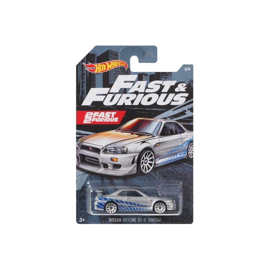Hot Wheels 2017 Fast and Furious Nissan skyline GT R R34 silver/b