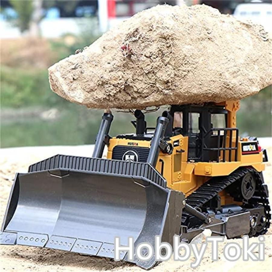 HobbyToki 1/16 RCブルドーザートラックモデル合金マシンカーギフト