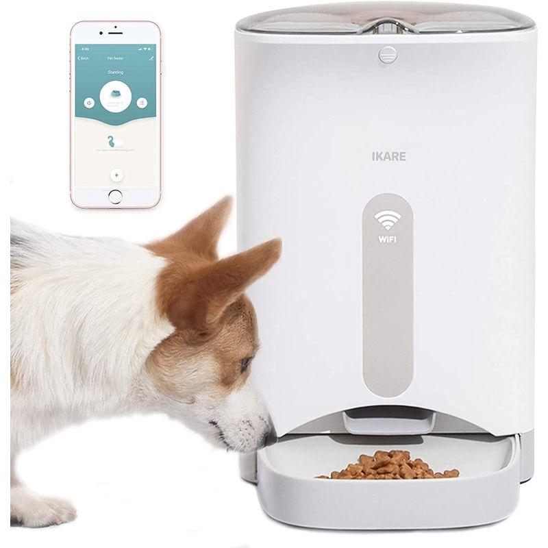 IKARE 自動給餌器 スマホ遠隔式 自動餌やり器 4.3L大容量 猫 中小型犬用 IOS Android対応 手動給餌可 タイマー式 定時 自動給餌器 スマホ遠隔式 自動餌やり器 3L大容量 中小型犬用 IOS Android対応 手動給餌可 タイマー式 定時