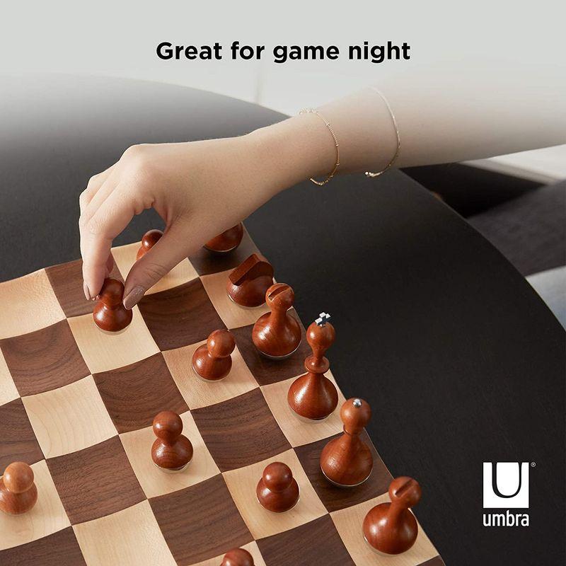 Umbra チェスセット 木製 チェス盤 ボードゲーム 卓上ゲーム おもちゃ パーティ おきあがりこぼし 海外 インテリア おしゃれ ユニー  ボードゲーム