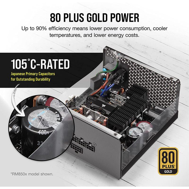 直売純正品 Corsair RM750x PC電源ユニット 750W 80PLUS Gold認証 フル