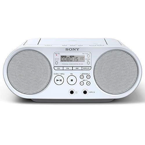 ソニー CDラジオ ZS-S40 : FM/AM/ワイドFM対応 ホワイト ZS-S40 W ZS S40 ホワイト