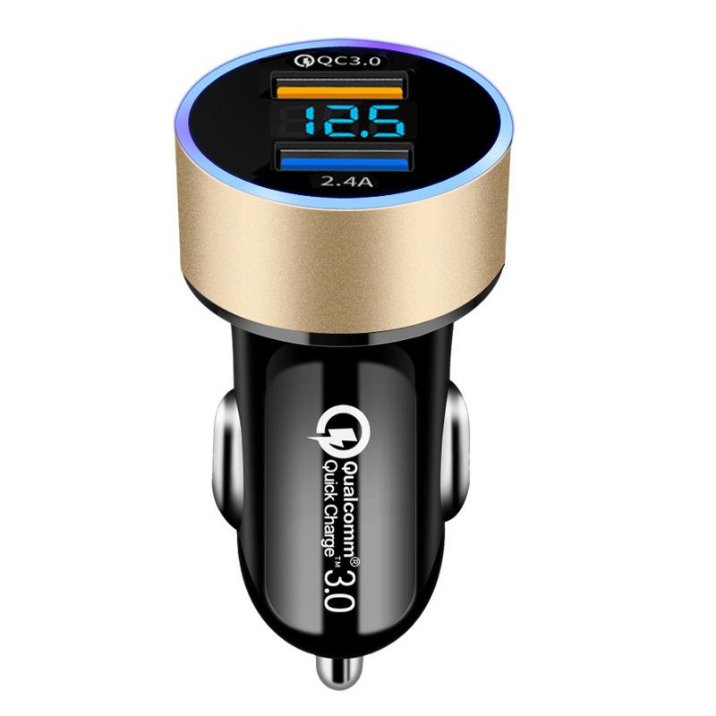 シガーソケット usb 増設 2連 iPhone 電圧計 24V 車載 急速充電 3.1A カーチャージャー 防災グッズ Android | ブランド登録なし | 02