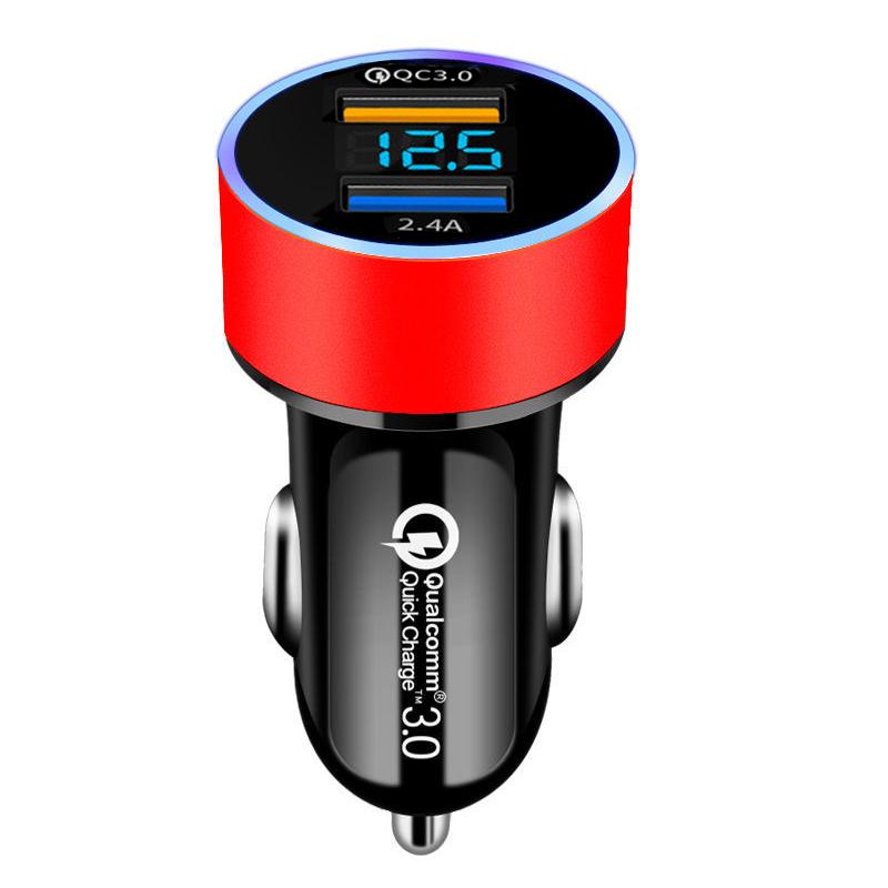 シガーソケット usb 増設 2連 iPhone 電圧計 24V 車載 急速充電 3.1A カーチャージャー 防災グッズ Android | ブランド登録なし | 04