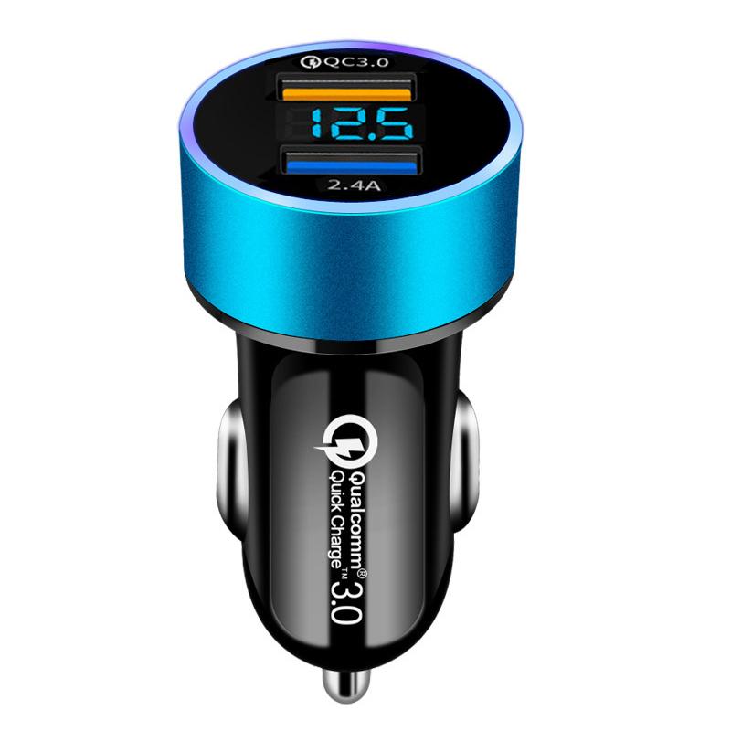 シガーソケット usb 増設 2連 iPhone 電圧計 24V 車載 急速充電 3.1A カーチャージャー 防災グッズ Android | ブランド登録なし | 05