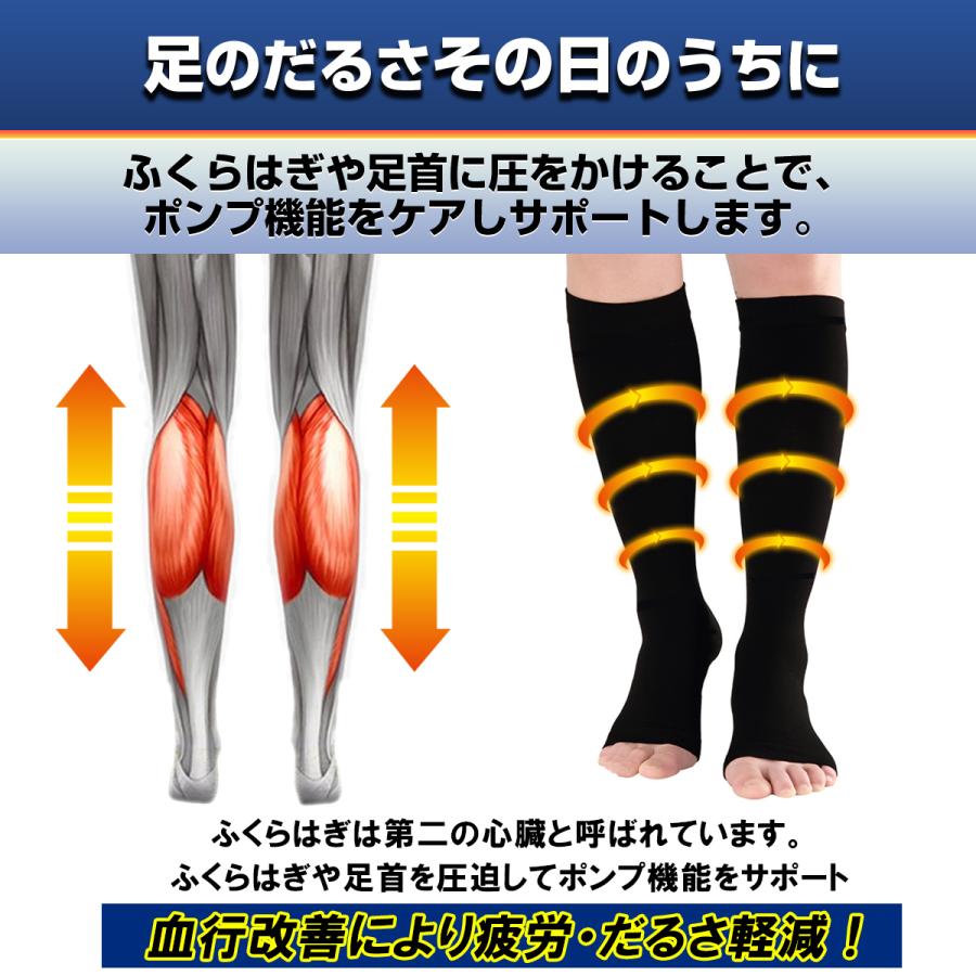 着圧ソックス メンズ 医療用 弾性ストッキング ふくらはぎサポーター 寝るとき 靴下 むくみ 加圧ソックス 男性用 静脈瘤｜bluegem｜06