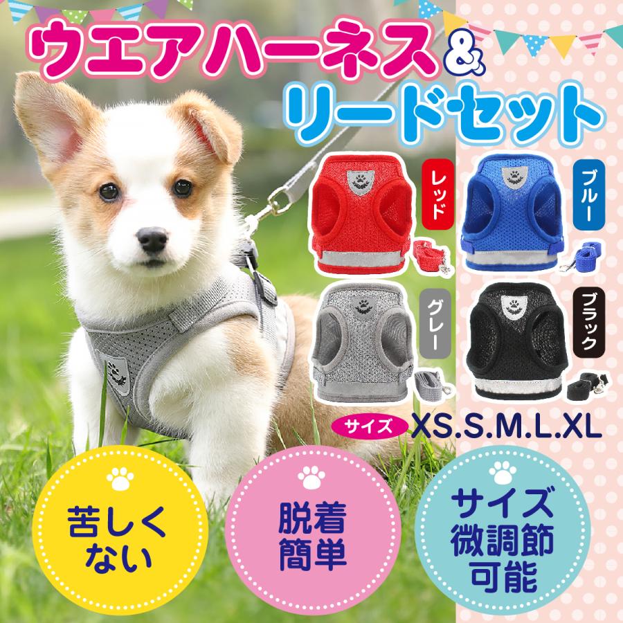 ハーネス 犬 おしゃれ 小型犬 脱げない リードセットリード 首輪 中型犬 簡単 ペット 光る ドッグ 散歩 発売記念 Dh101 Bluegem 通販 Yahoo ショッピング