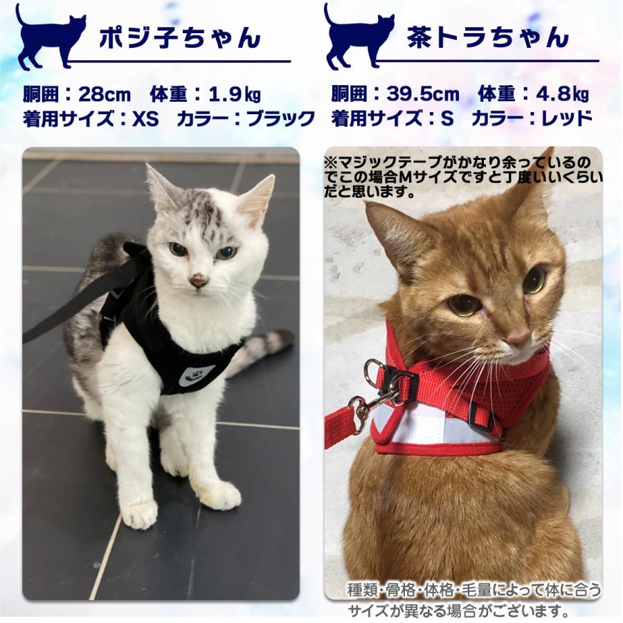 猫 ハーネス ねこ 猫用 リード ウェアハーネス 胴輪 ペット キャット 散歩 首輪 光る 防災 避難 地震 災害｜bluegem｜23