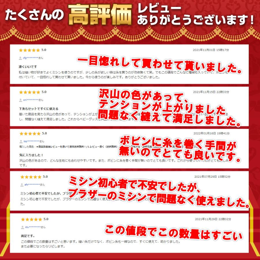 ミシン糸 セット ソーイングセット 手縫い糸 刺繍糸 ボビン糸 ハンドメイド 収納 ケース 種類 常備糸 | ブランド登録なし | 03