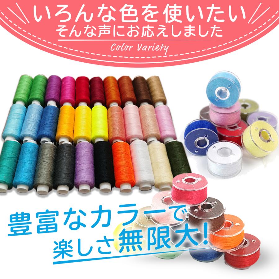 ミシン糸 セット ソーイングセット 手縫い糸 刺繍糸 ボビン糸 ハンドメイド 収納 ケース 種類 常備糸 | ブランド登録なし | 04